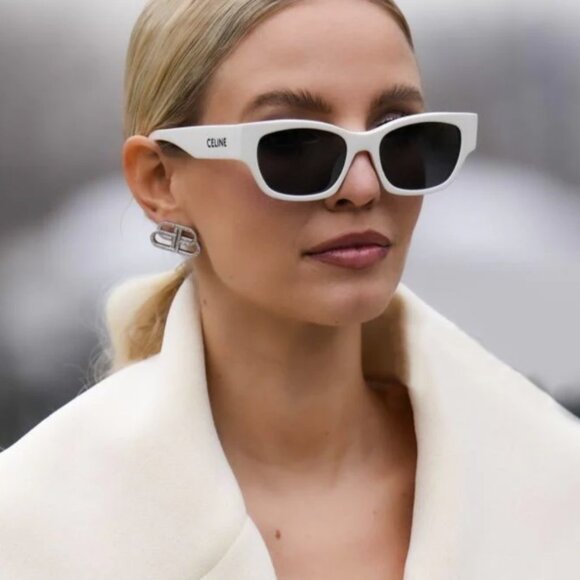 NEW CELINE SUNGLASSES, WOMEN WHITE GRAY EYEWEAR CELINE - Picture 1 of 4
